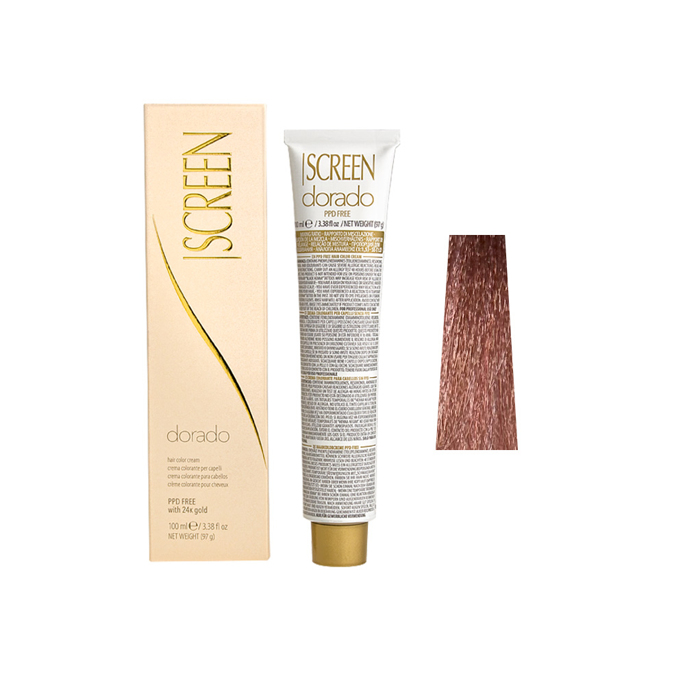 Крем-фарба для волосся перманентна з 24-каратним золотом SCREEN Dorado 0.15 Antique-pink Jade, 100 ml - 1